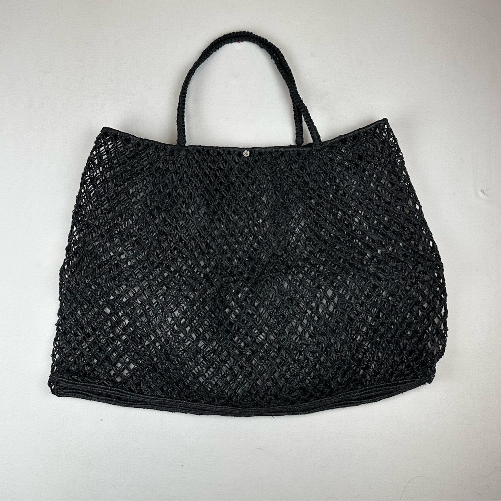 Black Woven Tote Bag - Stylish Everyday Carry